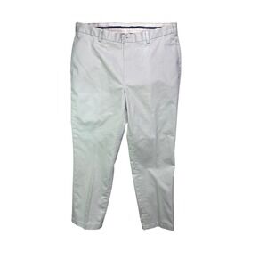 Brooks Brothers Advantage‎ Chino Clark Fit Mens 37x32 Light Gray Cotton Trousers